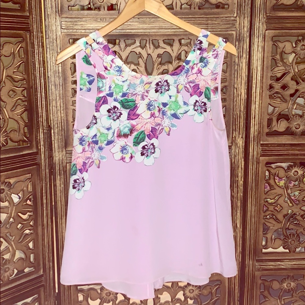 Anthropologie Floral Flowy Top Size S